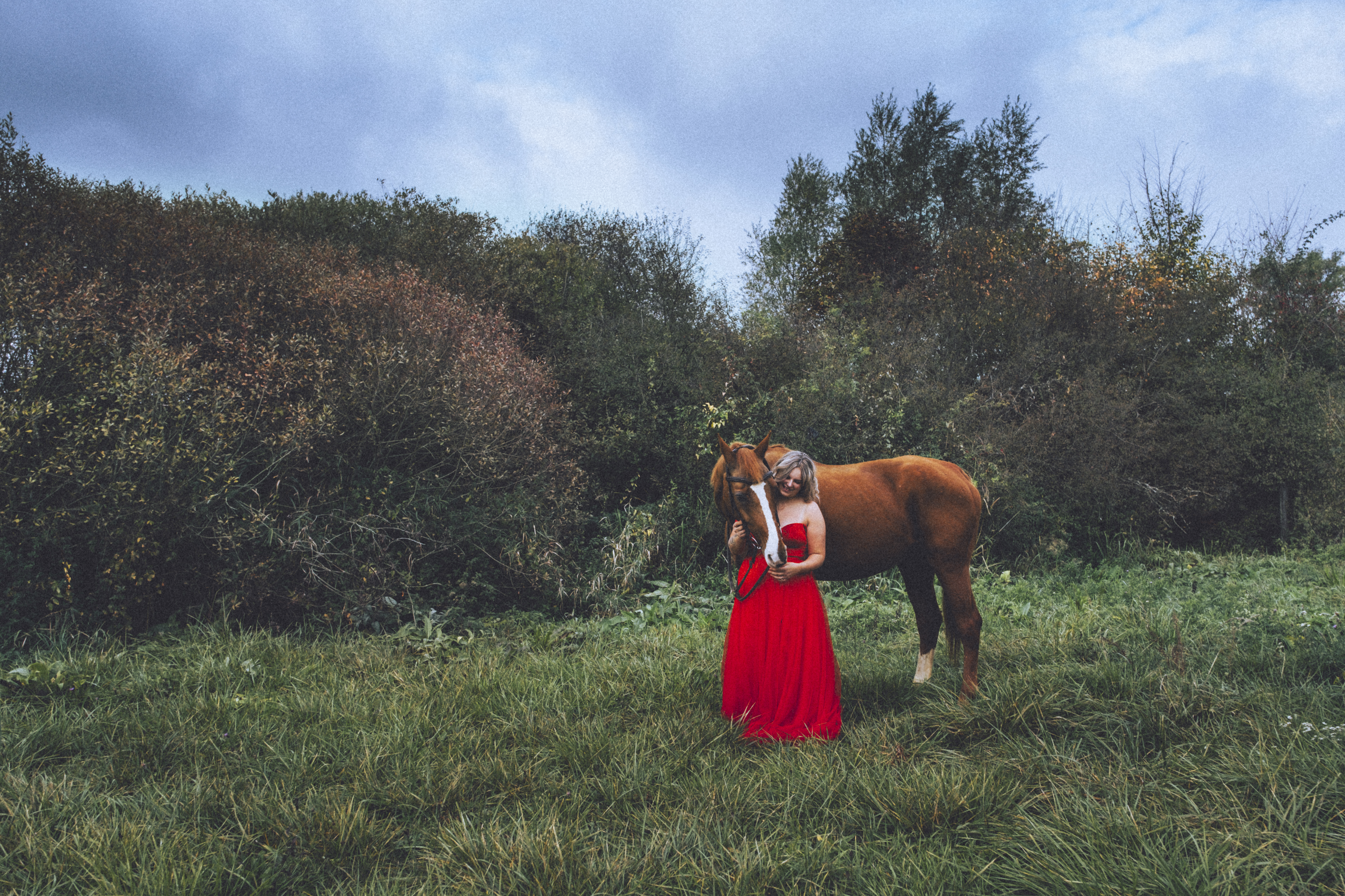 Amour entre un cheval et sa propriétaire